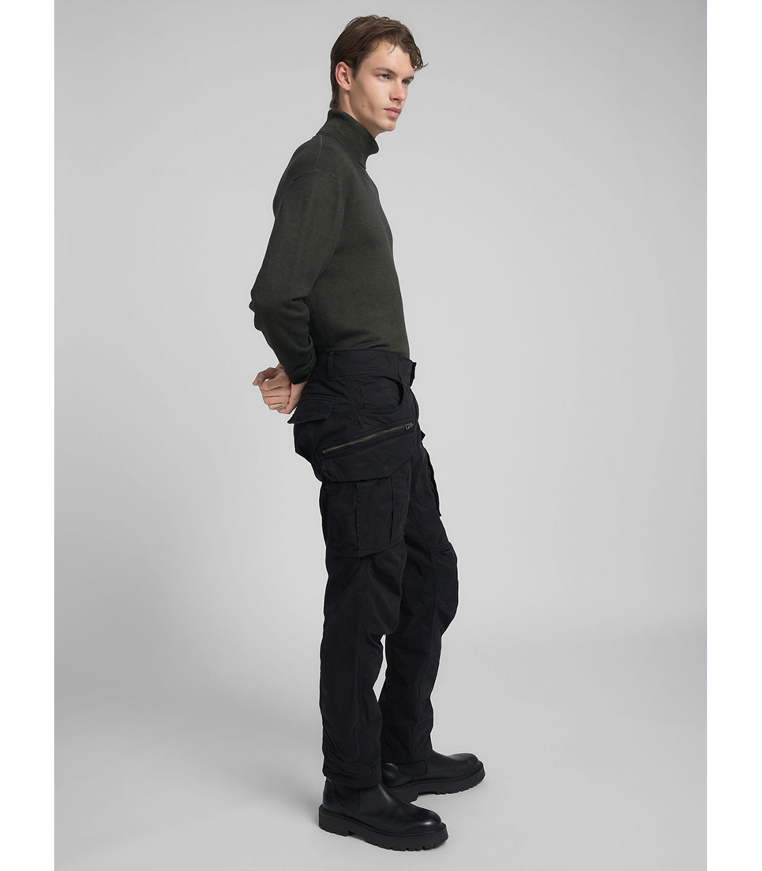 JOE ストレッチコットンツイル カーゴパンツ 詳細画像 ブラック 4